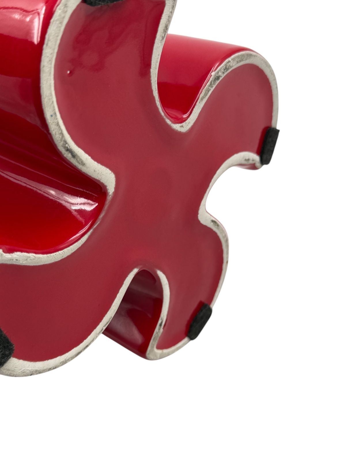 photo buy Franco Bettonica, Space Age Rare Red Ceramic Vase, Gabbianelli Italy Ca. 1970