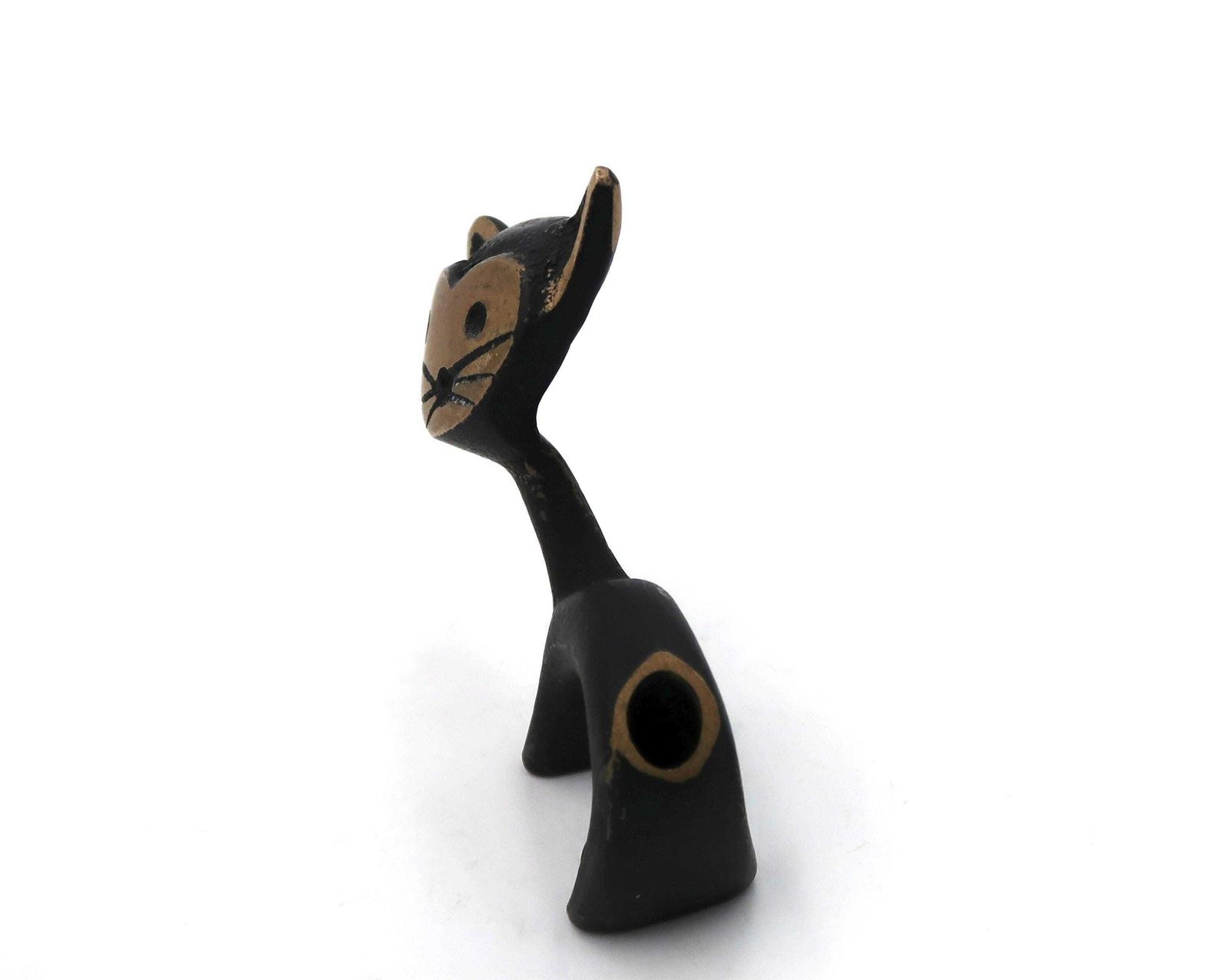 Walter Bosse Oostenrijkse Bronzen Kattenpennenhouder, Ca. Jaren 1950 / Bureau, Dierensculptuur, Modernistisch photo Woonaccessoires