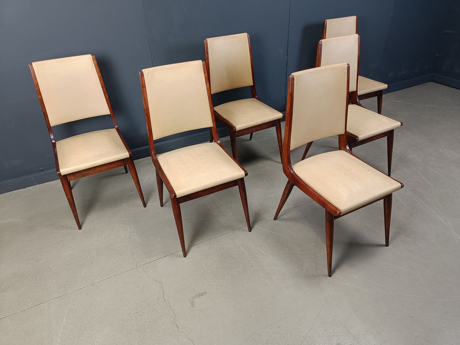 Mid Century Italian Dining Chairs, 1950s   Set Of 6 photo furniture