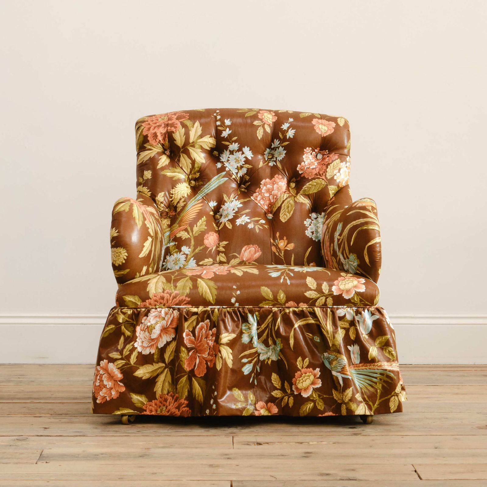 Whytock & Reid Armchair In Vintage Sanderson Floral Chintz photo Furniture