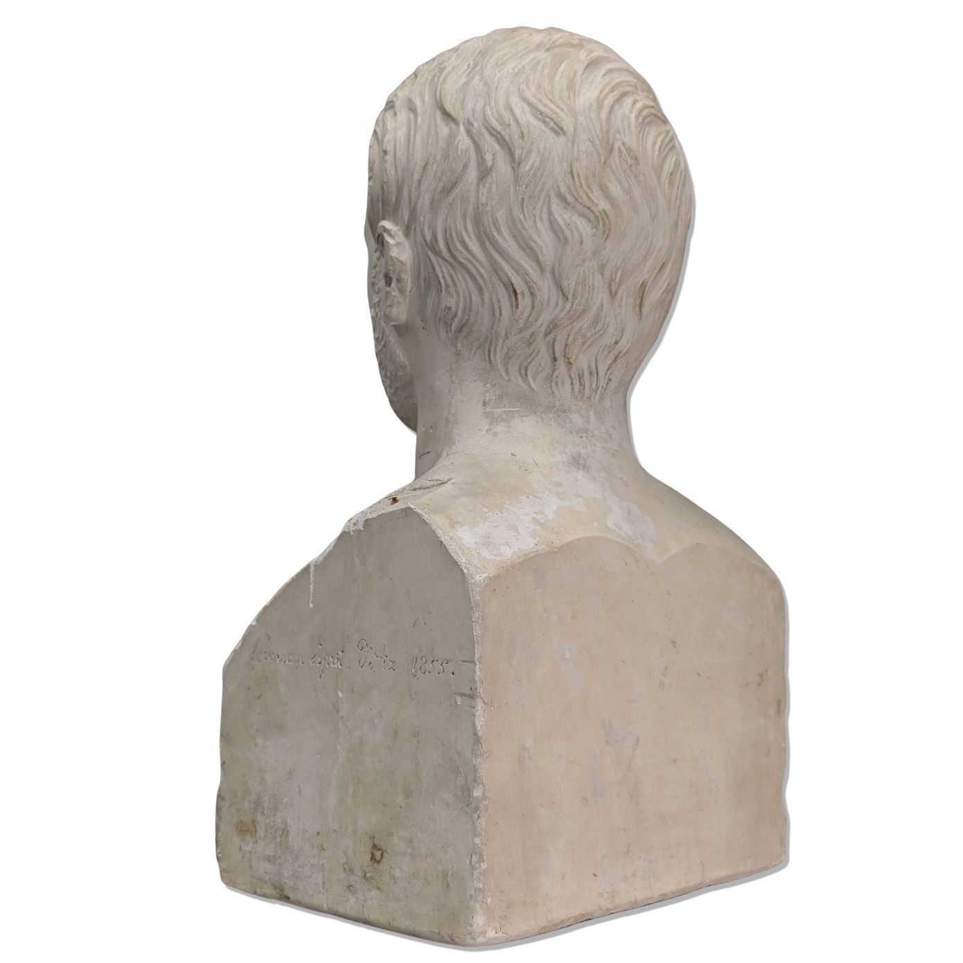 19th Century Plaster Bust Signed Escursan, Spirit Of Aix, 19th Century photo buy