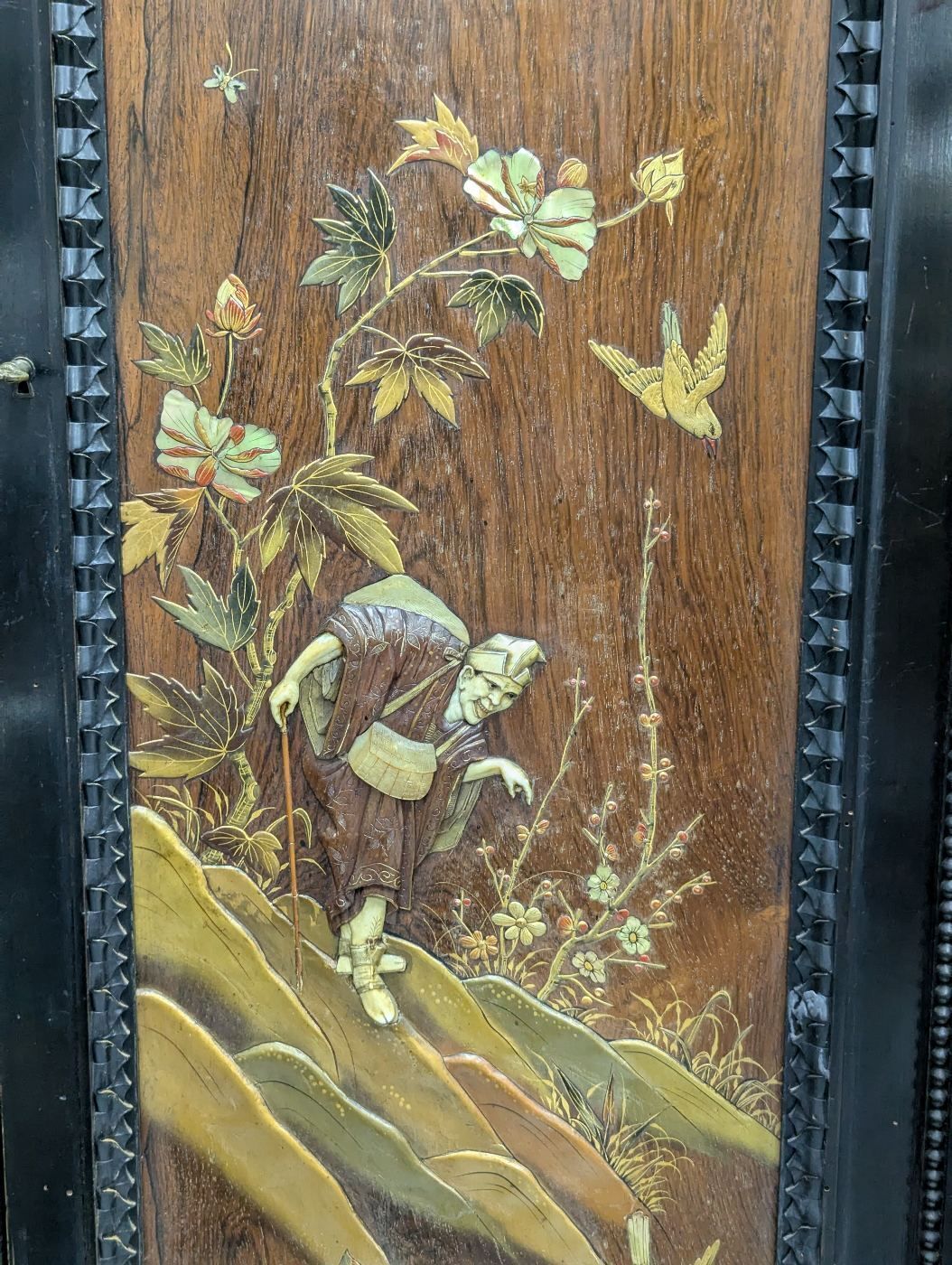 Napoleon III Armoire Decorated With Lacquer Panels And Japanese Inlays, Meiji Period photo buy