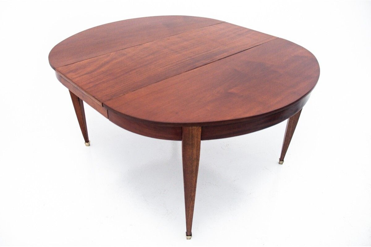Oval Empire Table, France, Circa 1880. After Renovation. photo vintage