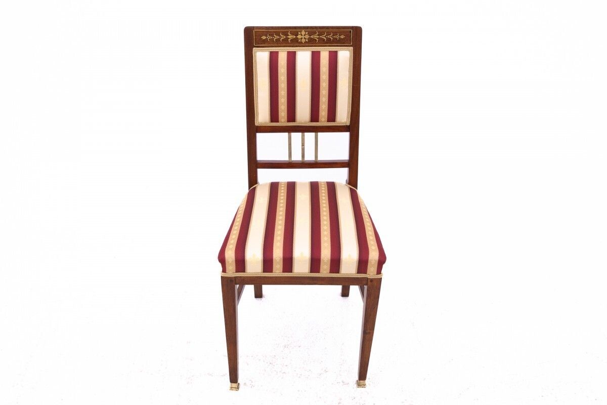 Table With Chairs In Empire Style, France. After Renovation. photo vintage