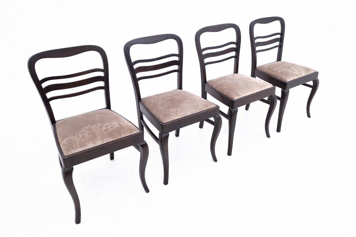A Set Of Chairs, Poland, The 1930s. After Renovation. photo for sale