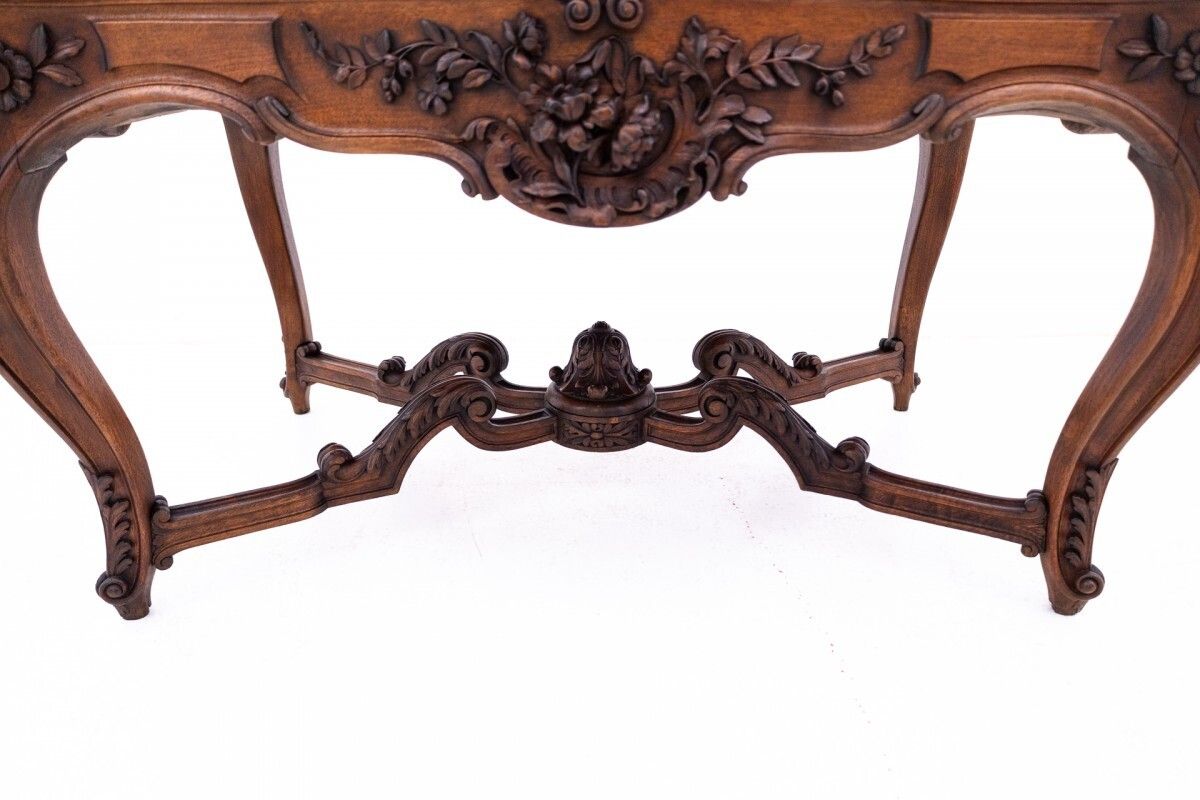 photo for sale Richly Carved Table   Coffee Table, France, Late 19th Century. After Renovation.
