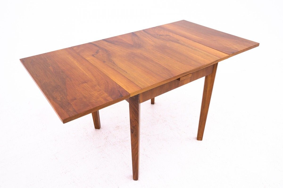 Art Deco Square Table, Poland, 1940s. After Renovation photo vintage