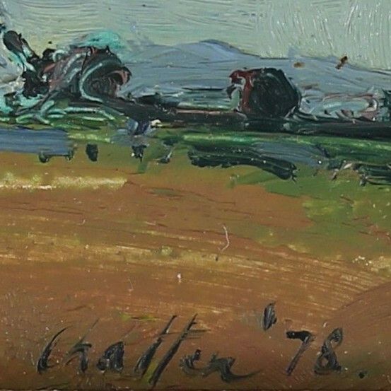Oil On Board By Geoffrey Chatten. Norfolk Windmills photo for sale