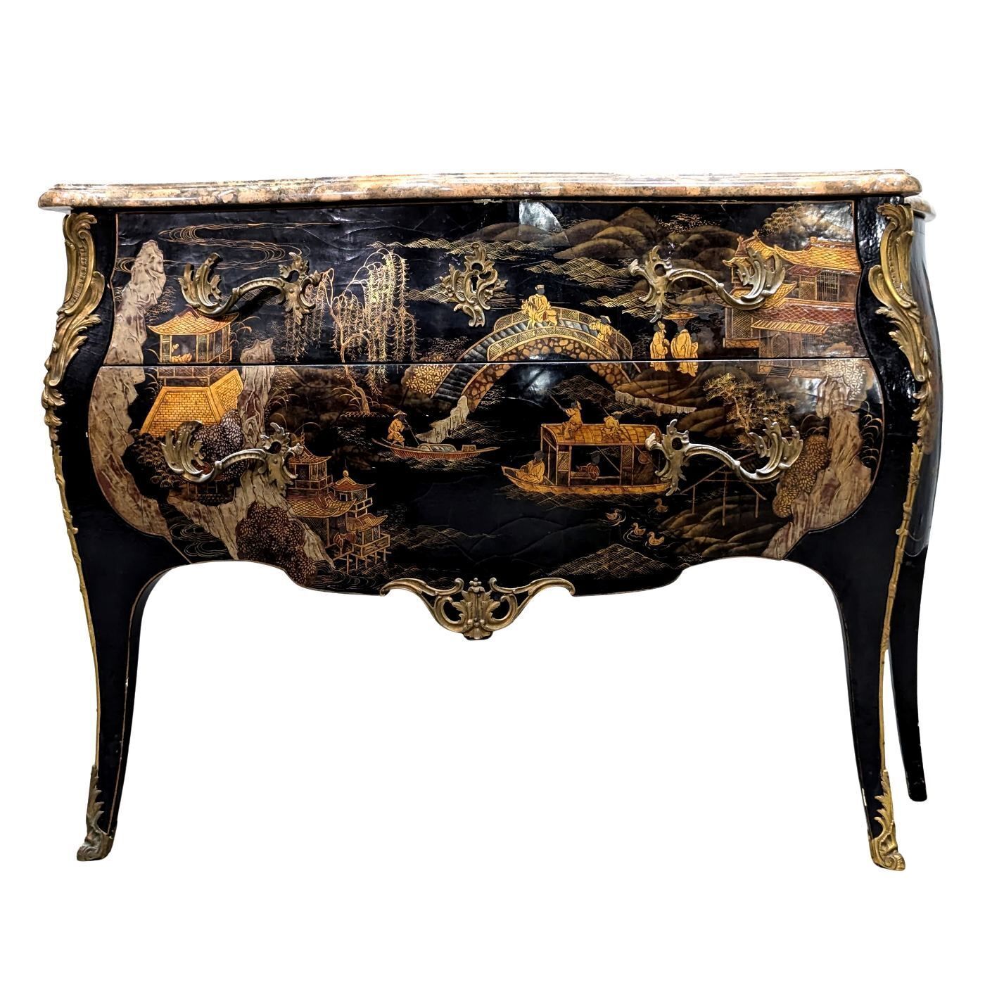 19th Century Chest Of Drawers In Coromandel Lacquer