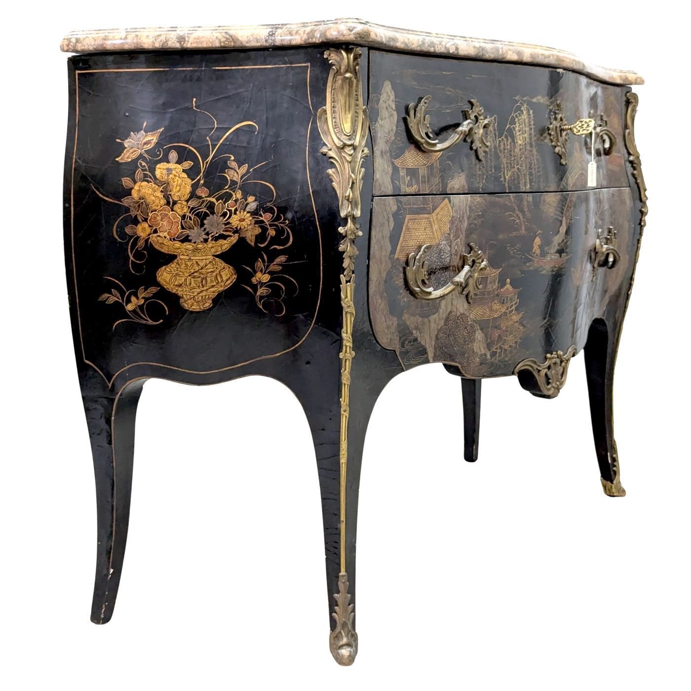 19th Century Chest Of Drawers In Coromandel Lacquer photo Furniture