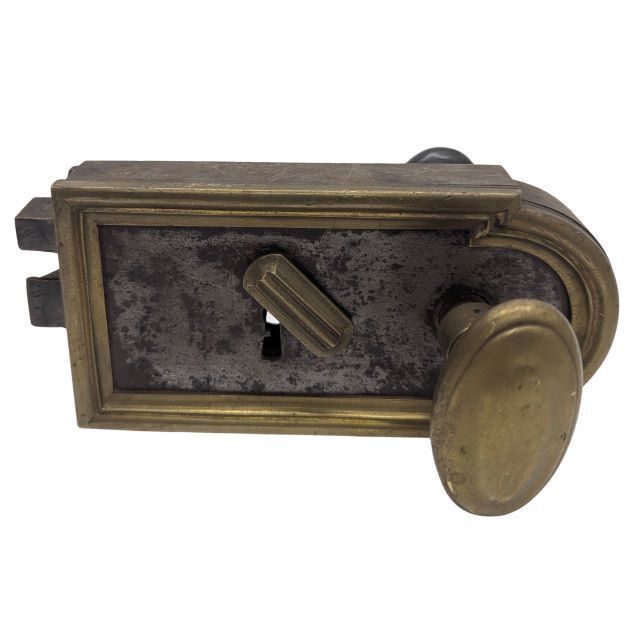 Antique Wrought Iron And Bronze Lock From The Napoleon III Period