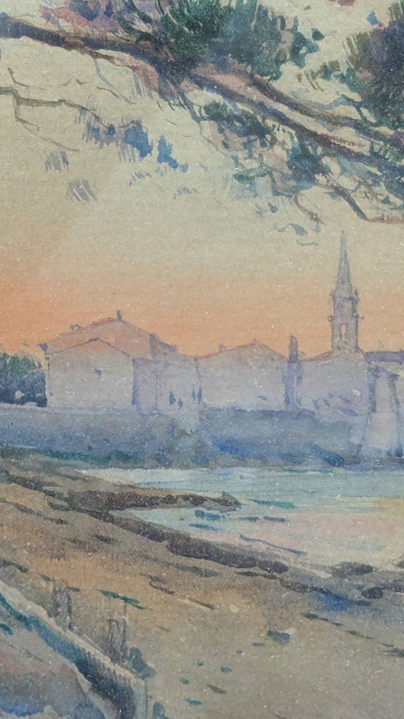 Alphonse Rey (Active Early 20th Century) Berre Pond, Evening photo buy