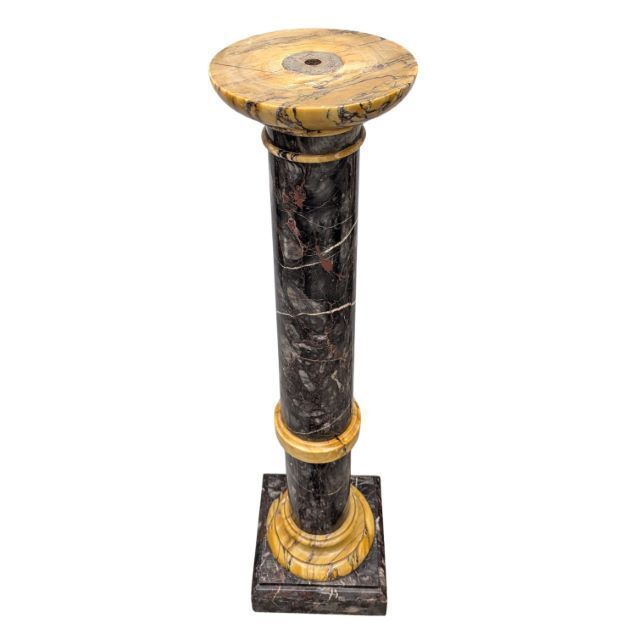 Neoclassical Column In Siena And Portor Marble, 1900s Period photo for sale