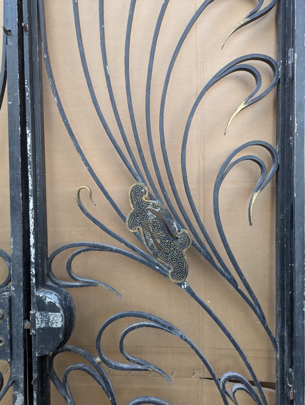 Large Wrought Iron Entrance Door From The Art Nouveau Period photo buy
