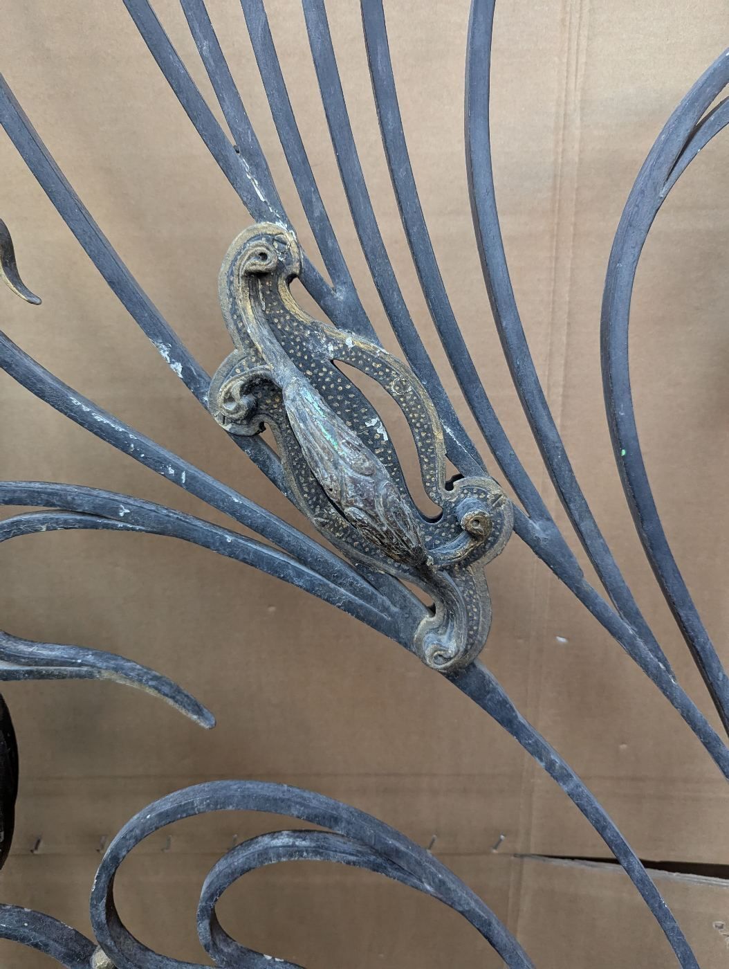 photo furniture Large Wrought Iron Entrance Door From The Art Nouveau Period
