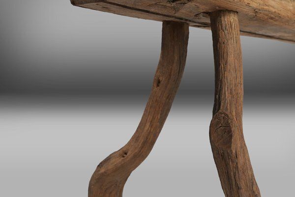 Rustic Tree Trunk Bench, 1850s photo Furniture