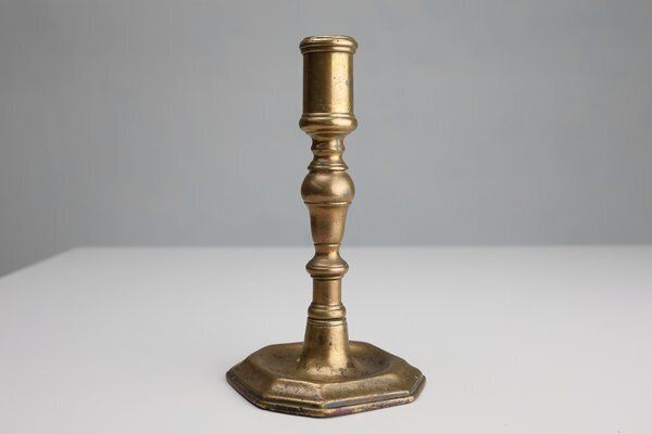 Antique French Haute Epoque Copper Candlestick photo vinterior