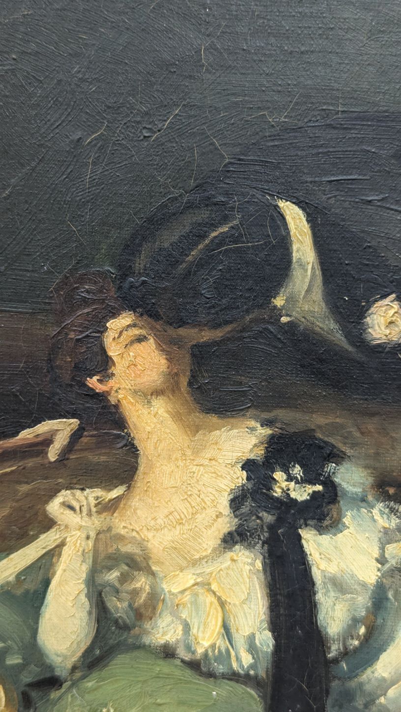 R Bouchet, The Waiting – Belle époque Gallant Scene photo Art