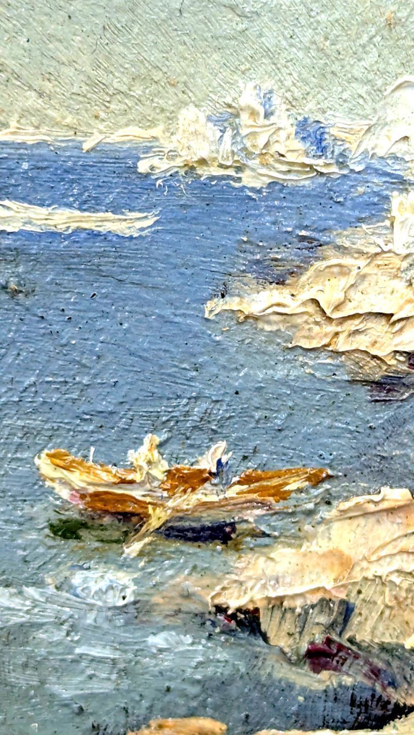 Charles De Saint Géran (1884 1963) Oil On Panel View Of The Cornice photo Art