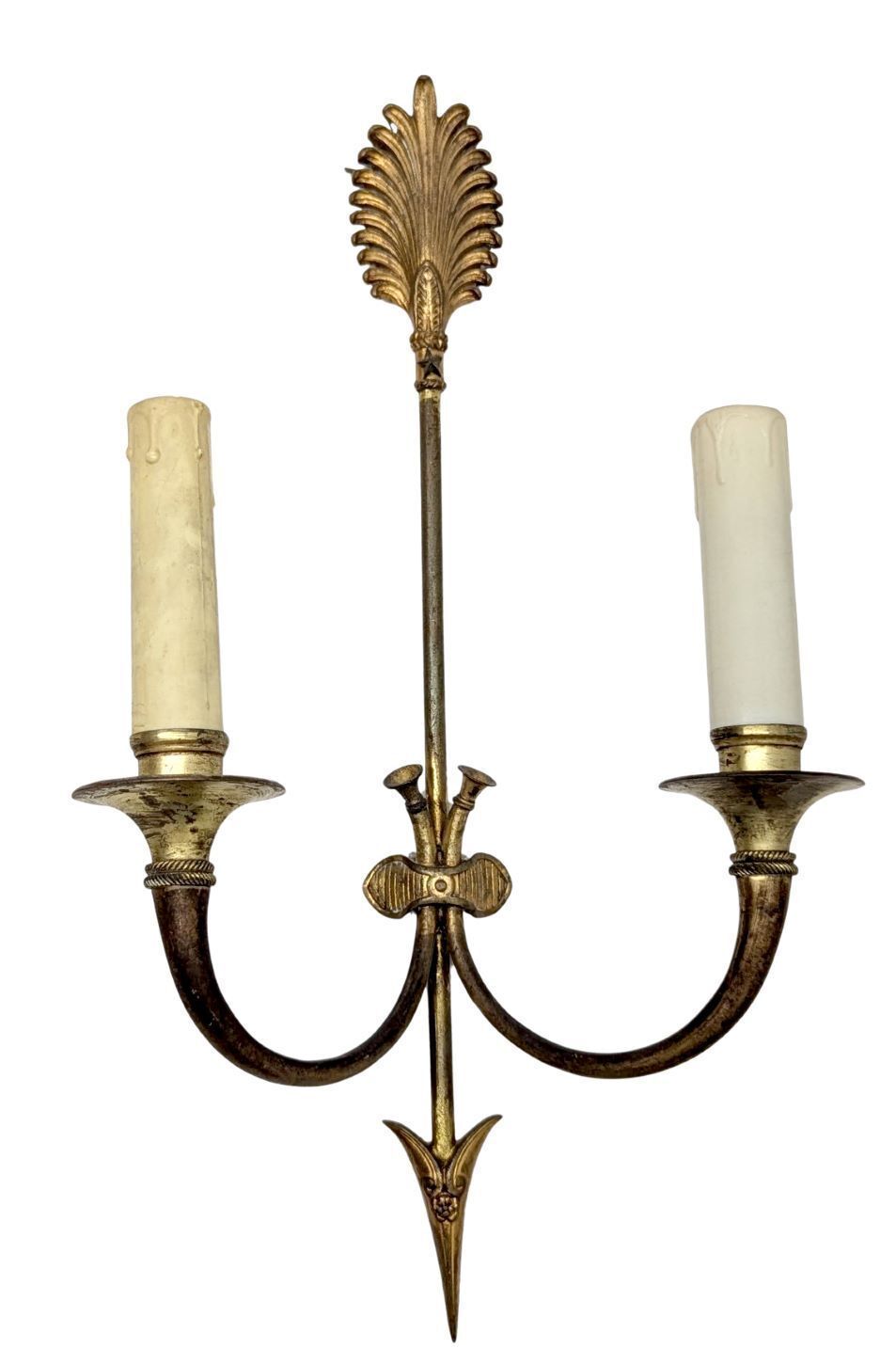 Pair Of Gilt Bronze Wall Sconces, Louis XVI Style, France, Circa 1920 photo furniture