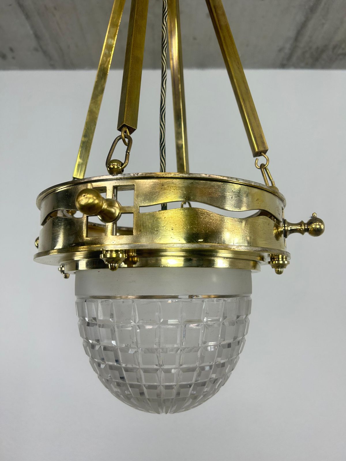 Vienna Secession Brass Hanging Attr. To Kolo Moser & Jutta Sika photo buy