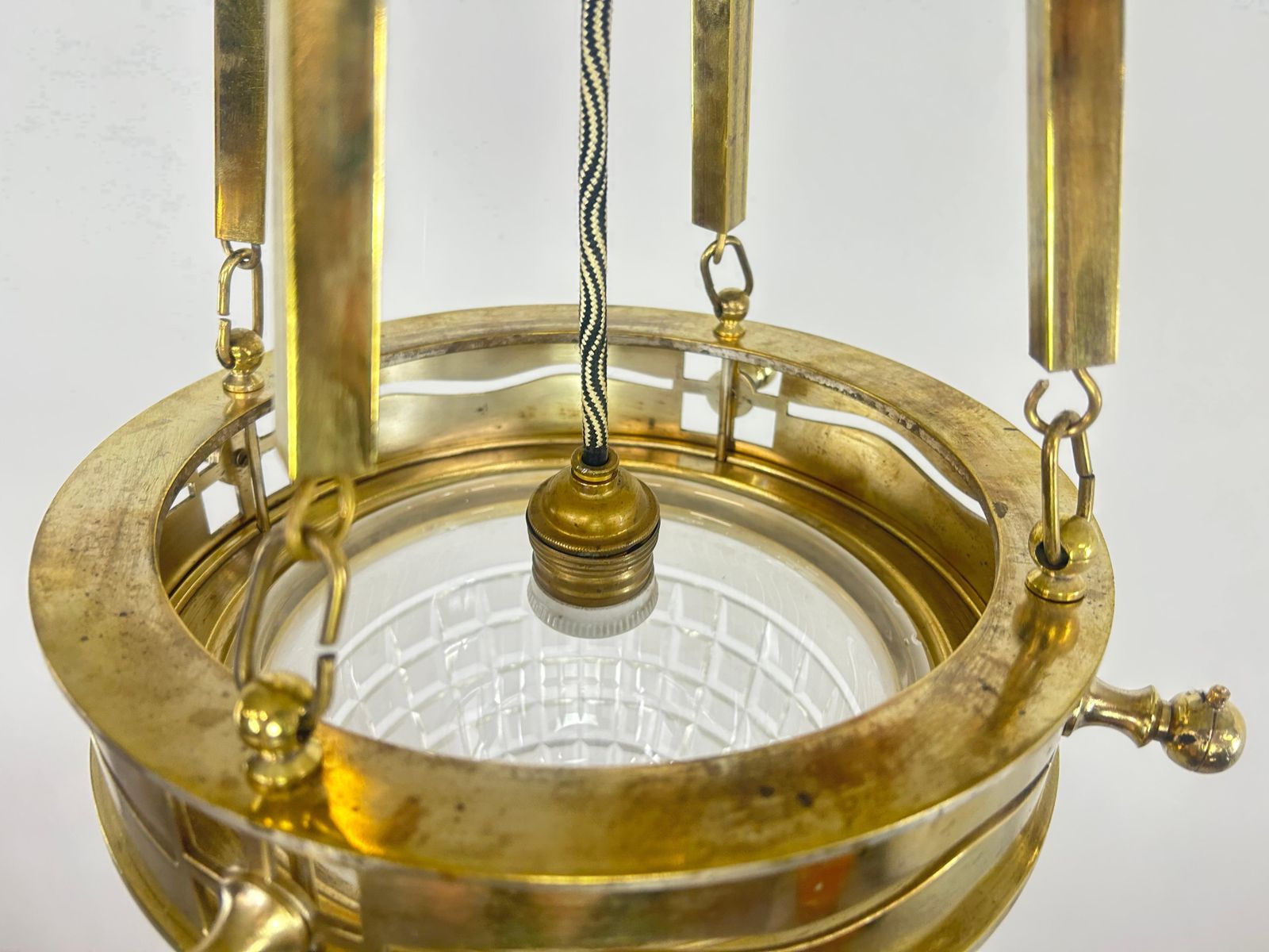 Vienna Secession Brass Hanging Attr. To Kolo Moser & Jutta Sika photo vintage