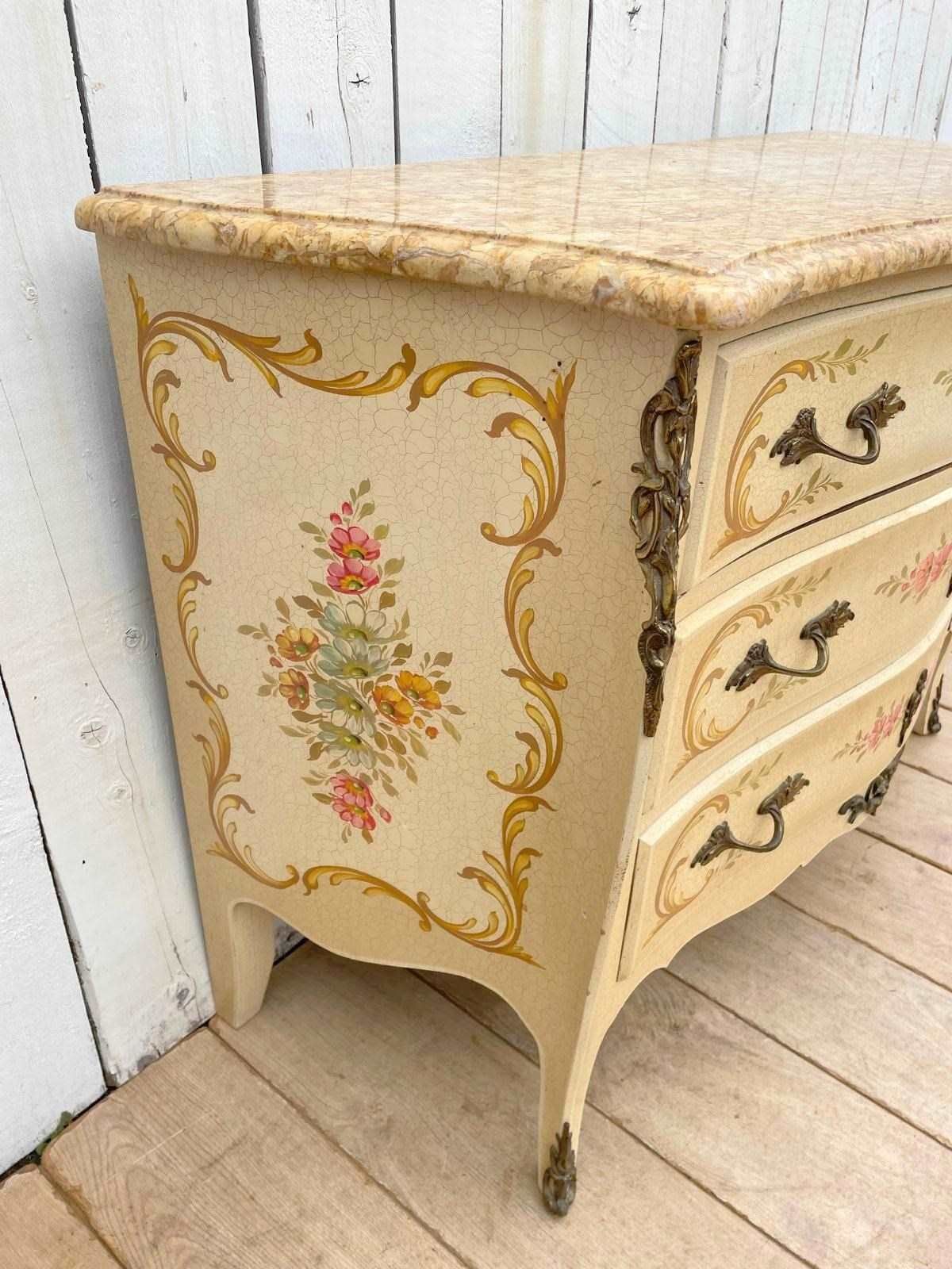 Decorative Marble Top Chest, 1960s photo 925.0
