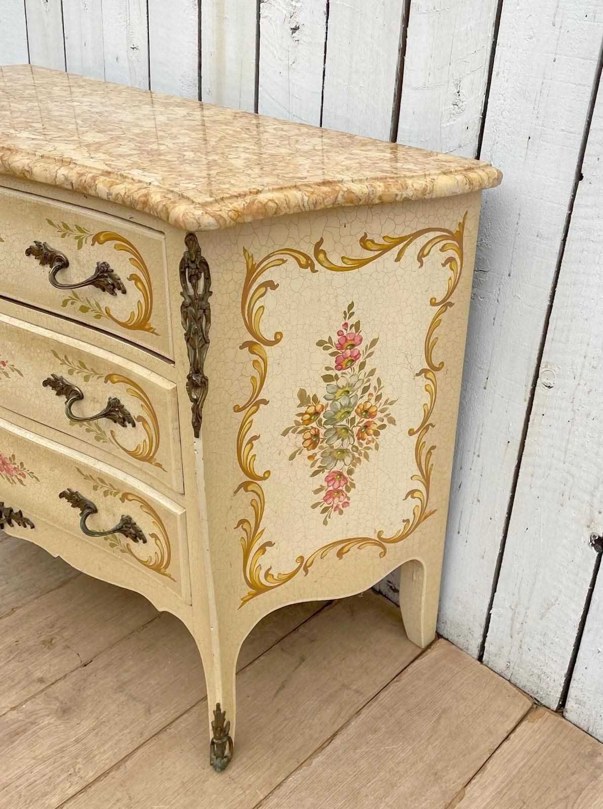 Decorative Marble Top Chest, 1960s photo vinterior