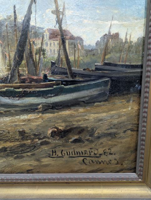View Of Cannes, H. Guilmard, 1882 – Oil On Canvas photo 3357.0