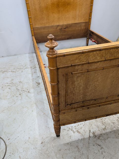 Light Wood Bed In Faux Bamboo Style – Napoleon III Period, Circa 1880 photo Furniture