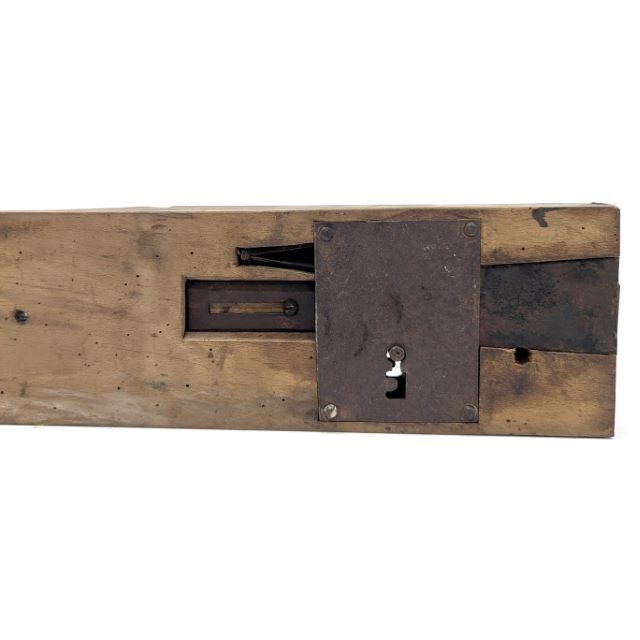 Antique Wrought Iron Lock From The 18th Century photo for sale