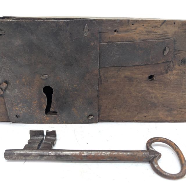 Antique Wrought Iron Lock From The 18th Century photo furniture