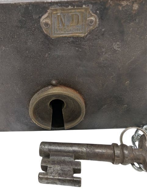 Antique Wrought Iron Lock From The 18th Century photo furniture