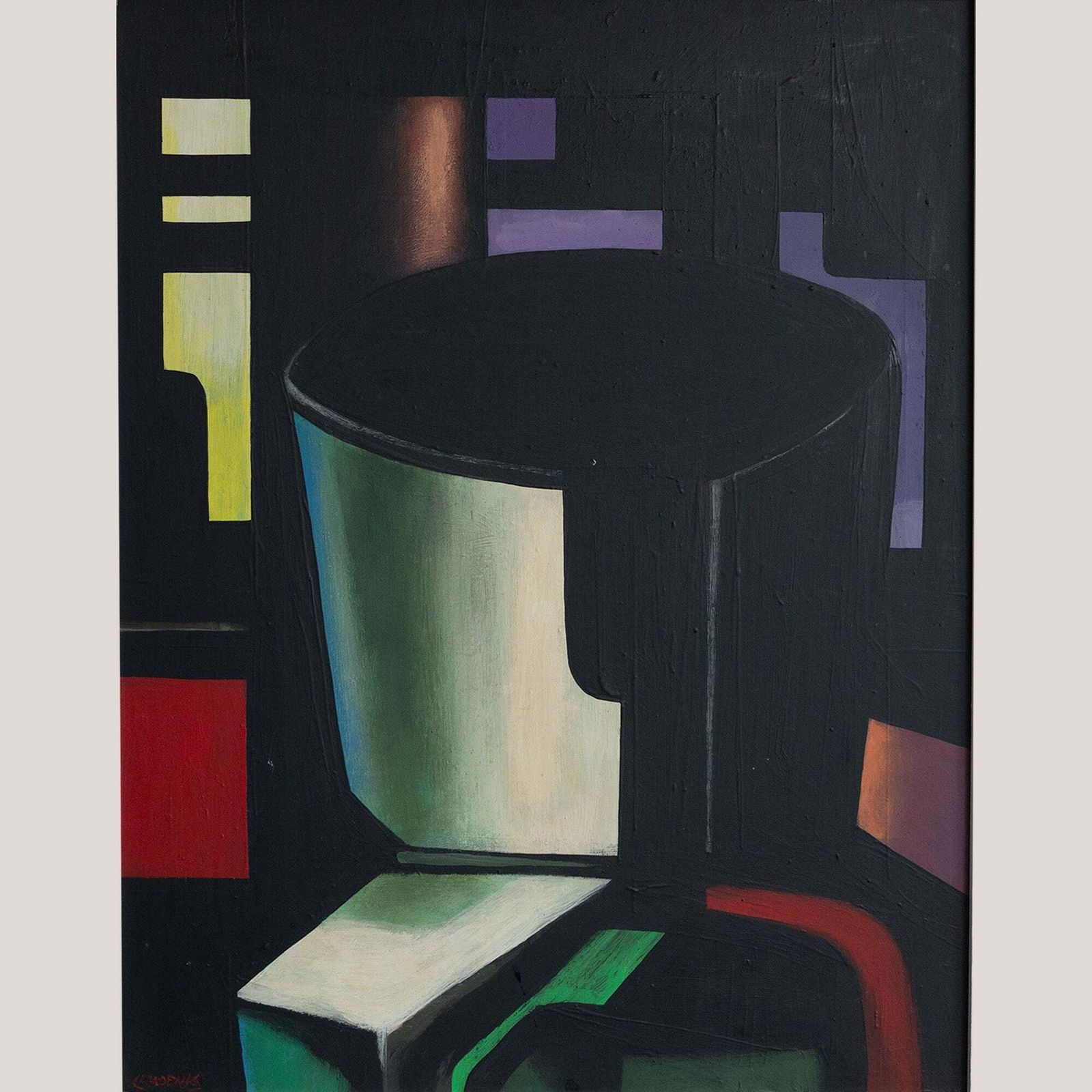 Geometrische Abstracte Compositie – Gesigneerd Cárdenas