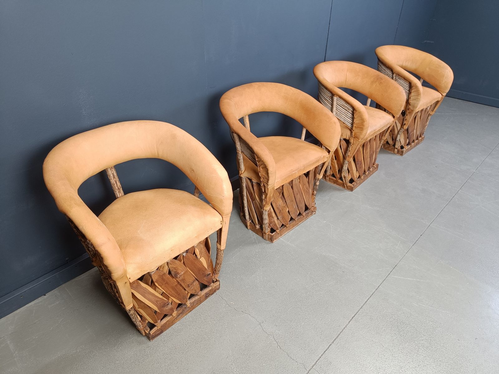 Vintage Art Populaire Mexican Dining Chairs Set Of 6, 1970s photo furniture