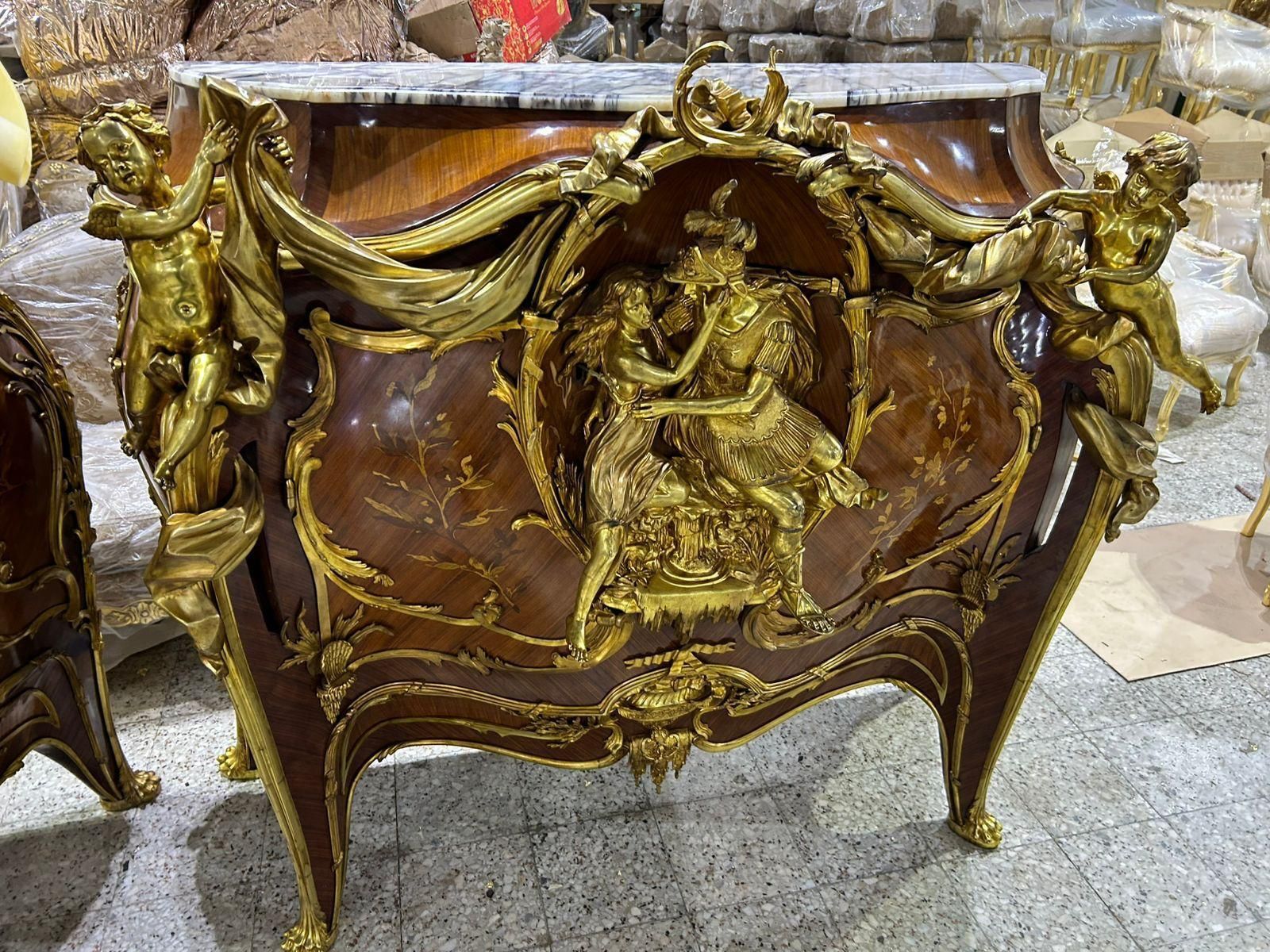 Pair Of, Linke, French Antique Inlaid And Bronze, Buffets photo 22995.0