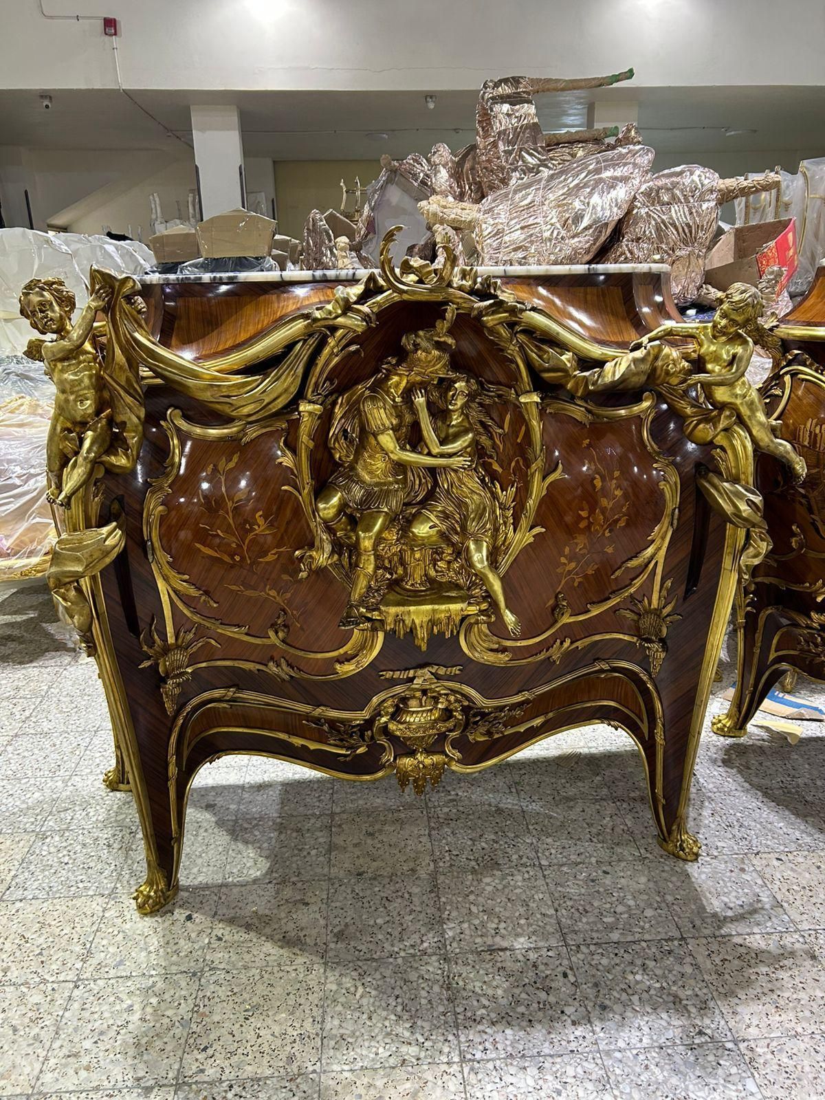 Pair Of, Linke, French Antique Inlaid And Bronze, Buffets photo vinterior
