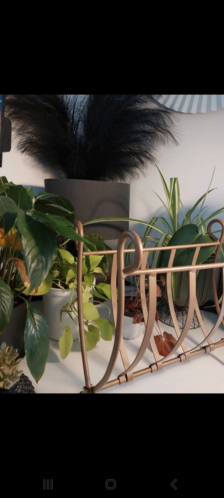 Vintage Metal Magazine Rack, Early 20th Century photo furniture