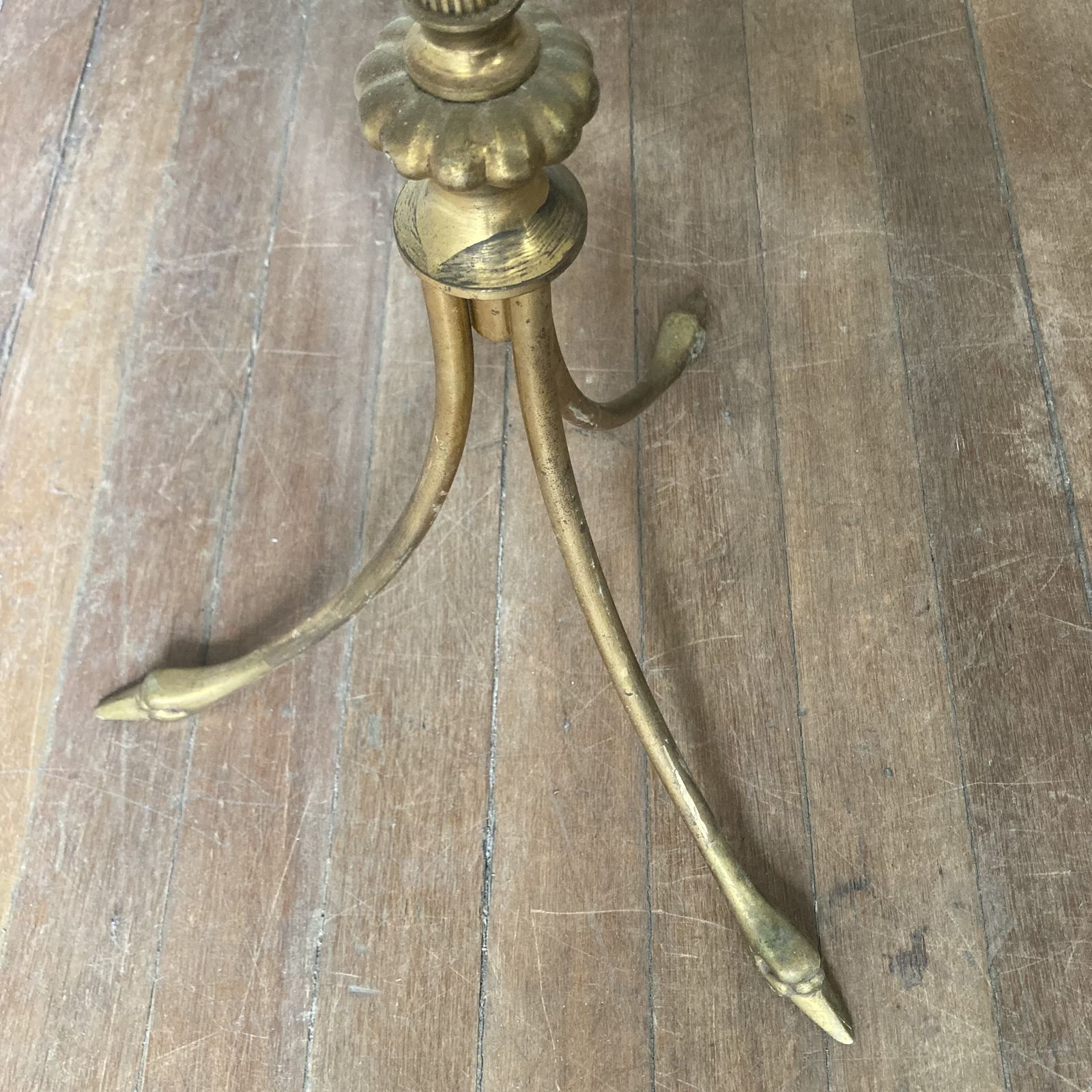 Swan Foot Brass Floor Lamp, 1950s photo furniture