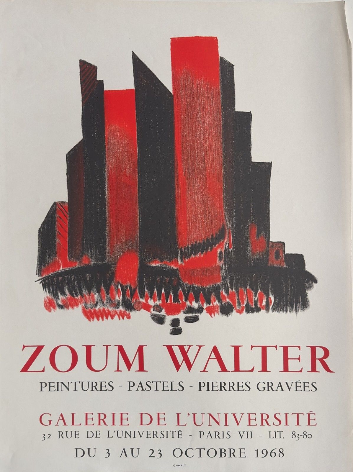 Zoum Walter Poster Poster Lithograph Mourlot Paris 1968 Women Artist