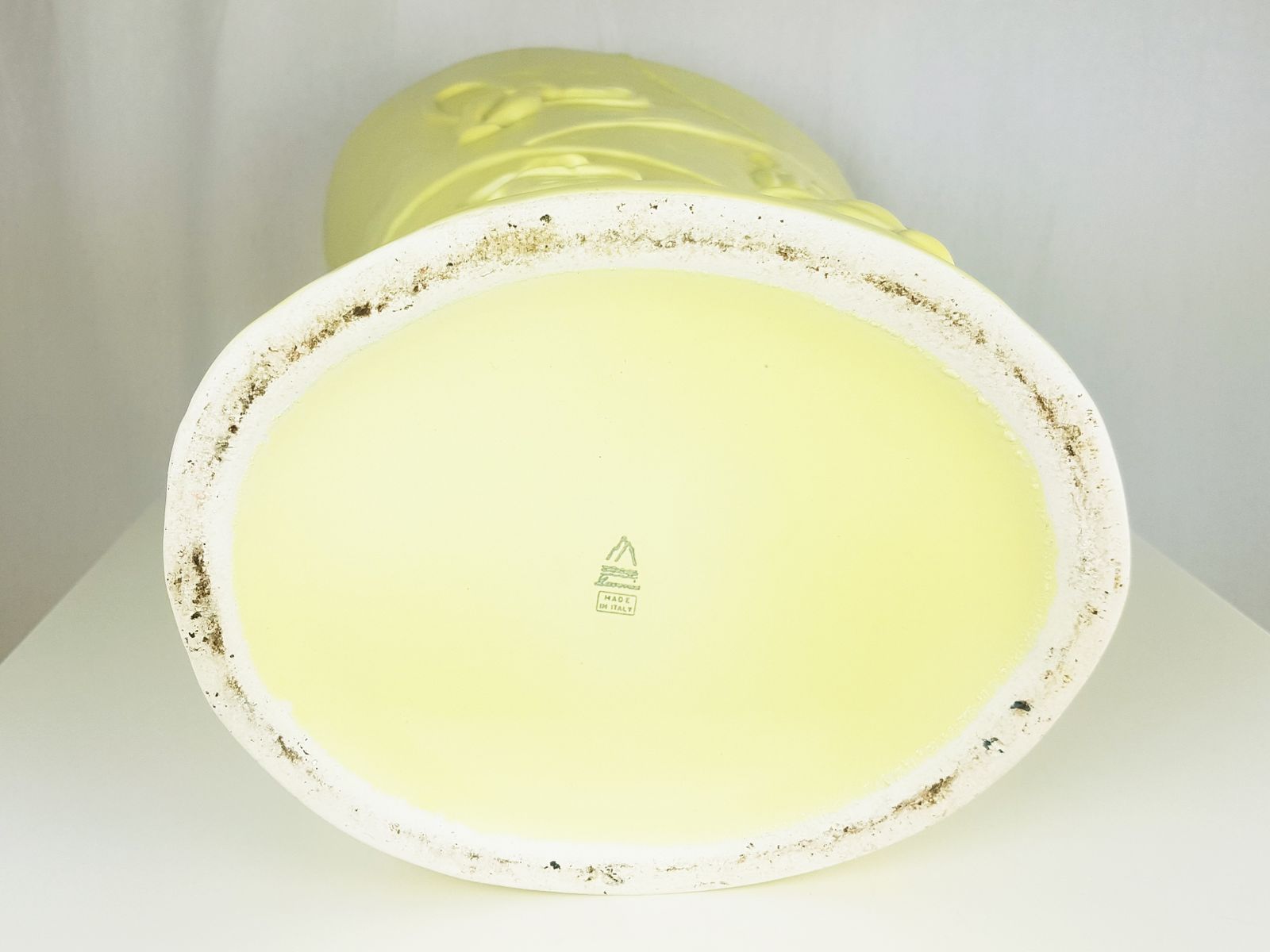 Mid Century Yellow Ceramic Umbrella Stand By Antonia Campi For S.C.I. Laveno, 1949 photo vinterior