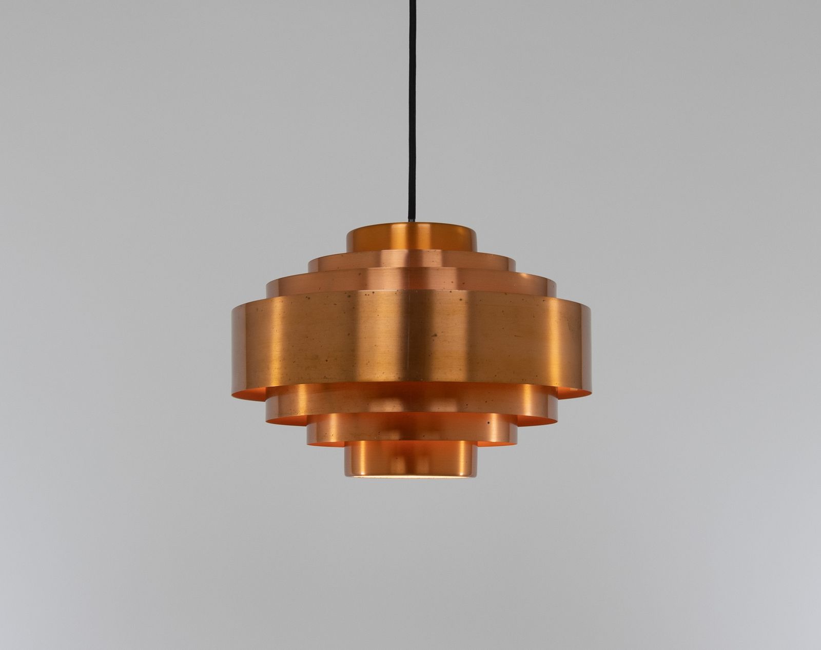 photo furniture Copper Ultra Pendant By Jo Hammerborg For Fog & Mørup, 1960s