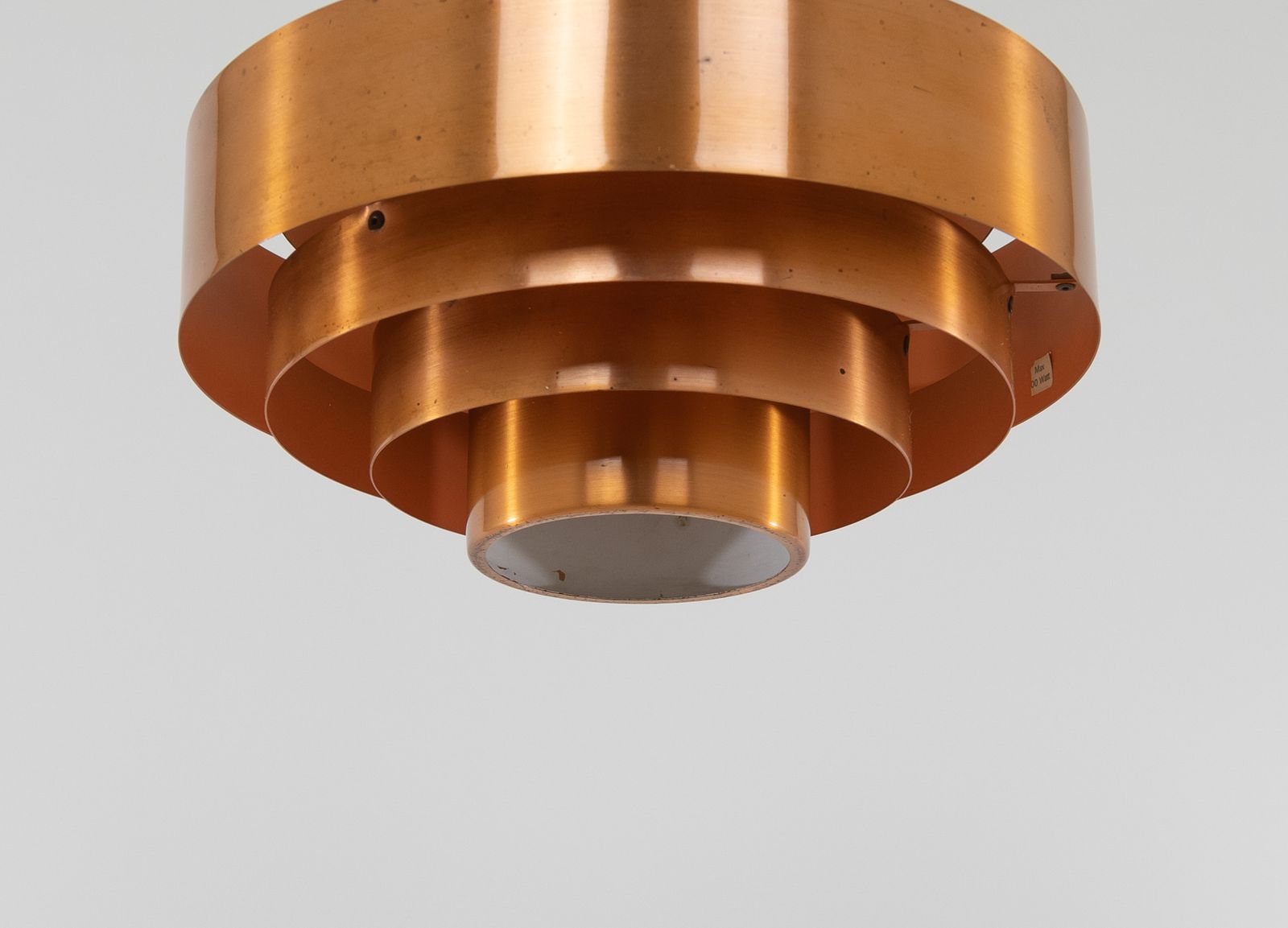 Copper Ultra Pendant By Jo Hammerborg For Fog & Mørup, 1960s photo vinterior