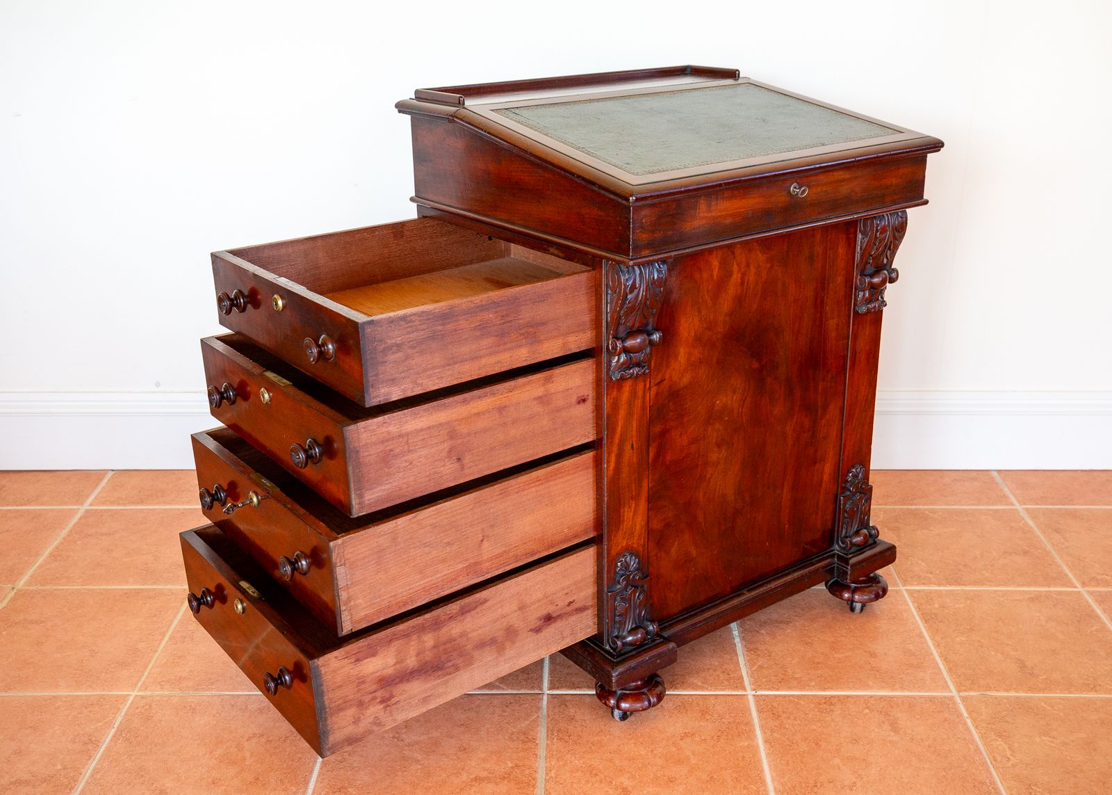 photo buy Regency Davenport Desk 1830s Flame Mahogany Georgian Country House Freemans Of Norwich Fine Antiqu.E William Freeman