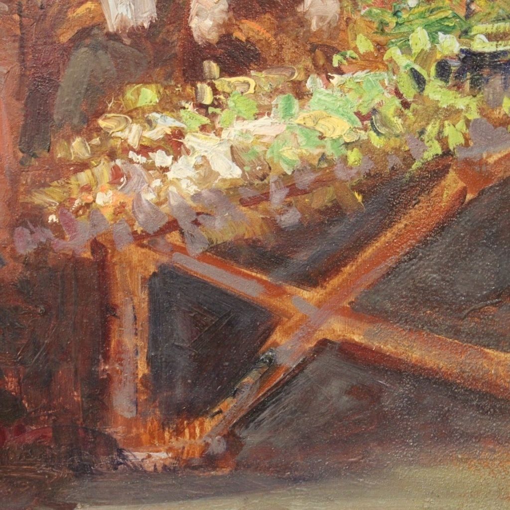 Italian Painting Popular Scene With Characters From 20th Century photo buy