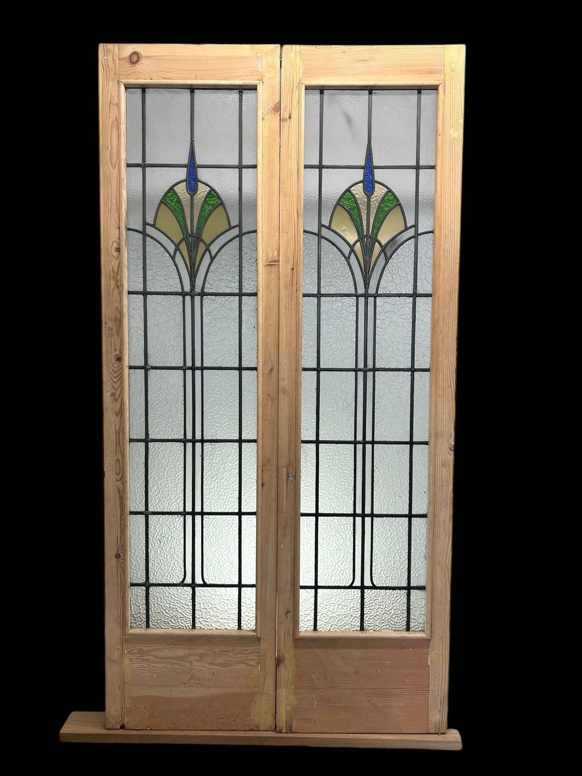 photo furniture Art Deco French Doors Room Dividers Stained Glass Old Period Reclaimed Antique