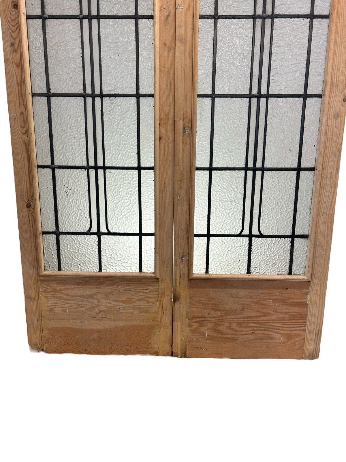 2183.0 Art Deco French Doors Room Dividers Stained Glass Old Period Reclaimed Antique photo