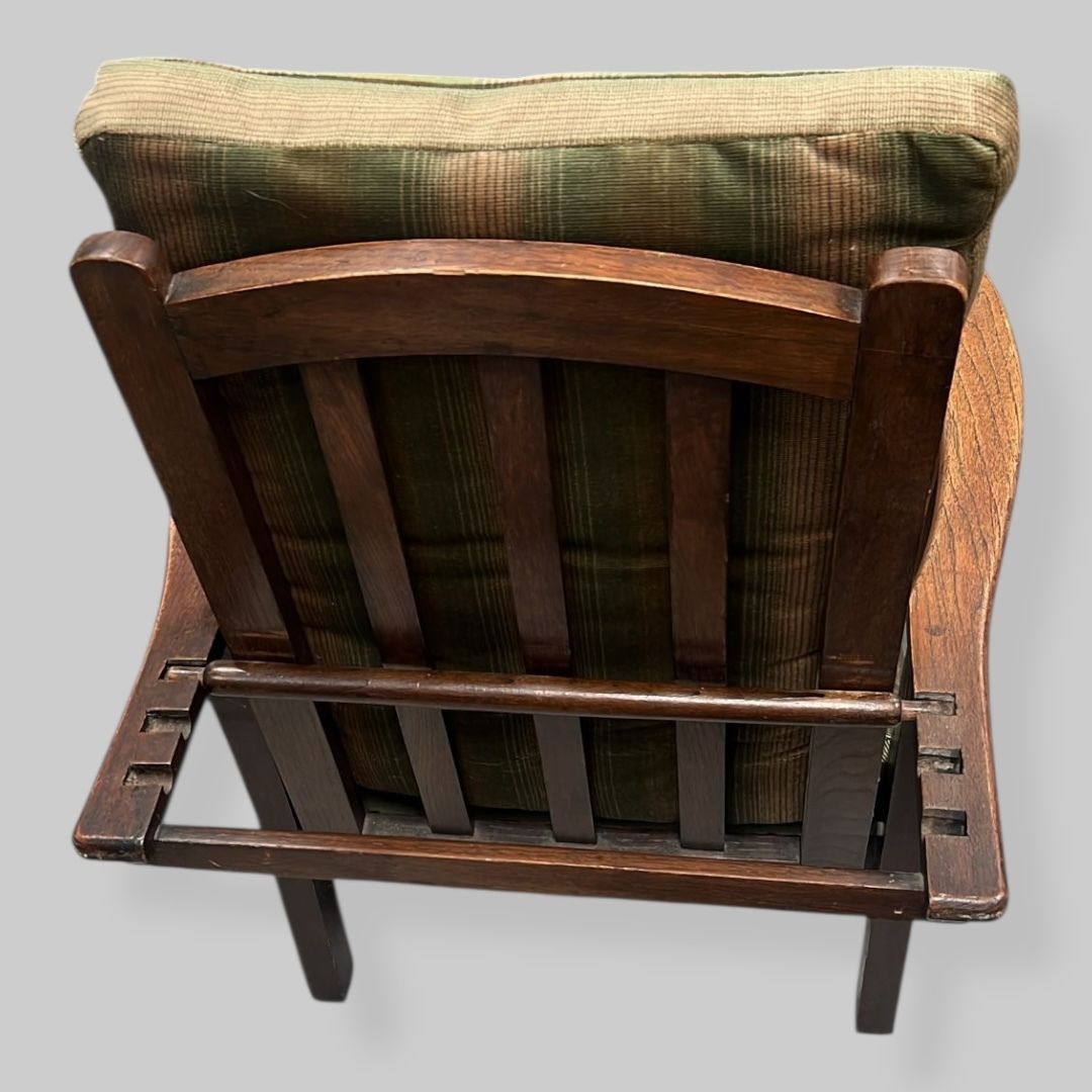Late C19th Folding Oak Arts And Crafts Chair photo vinterior