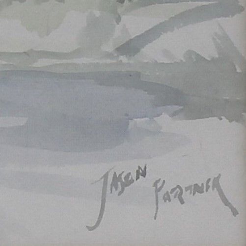 Watercolour By Jason Partner. Norfolk Landscape, Near Aylsham photo for sale
