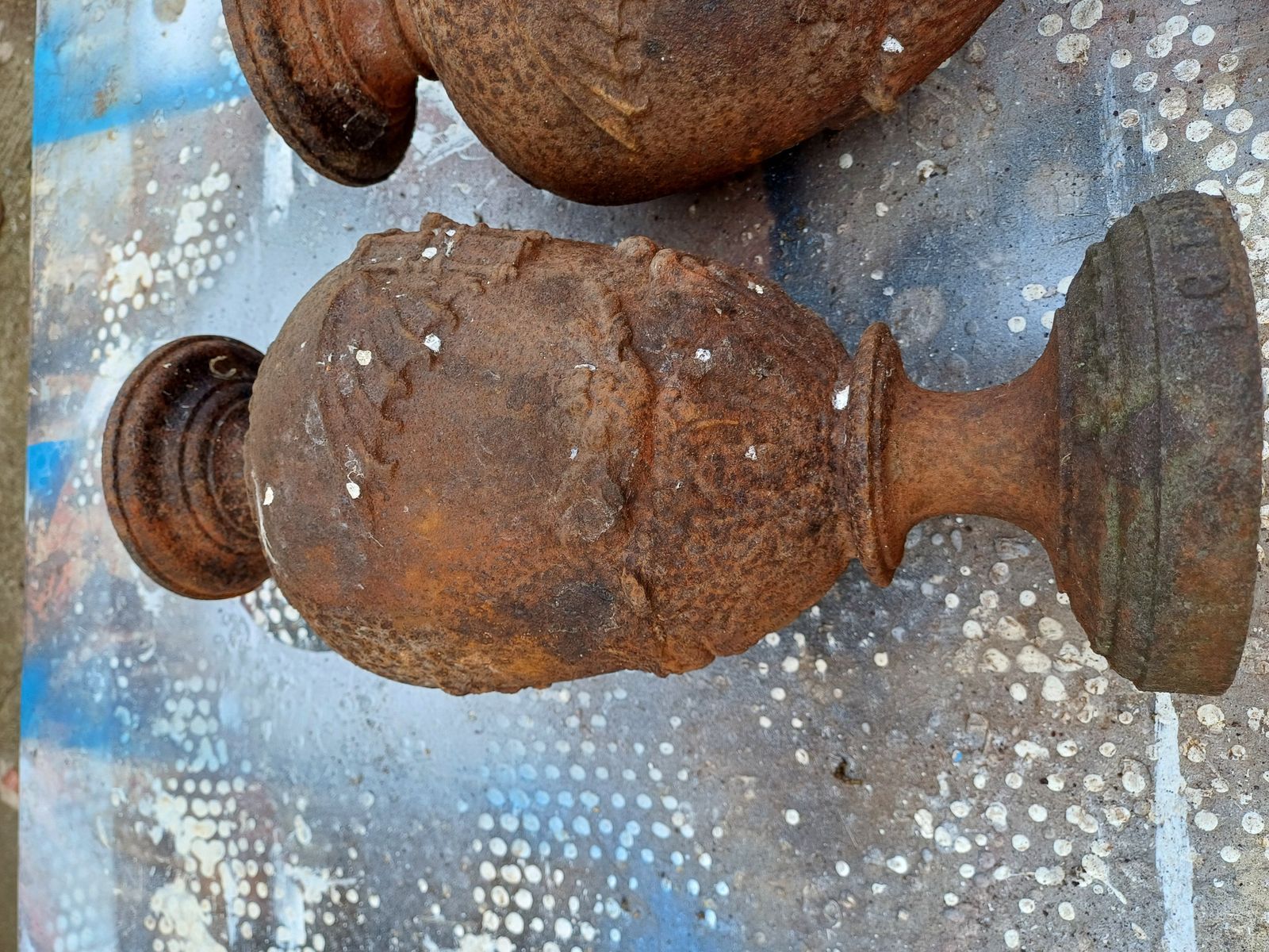 Garden Decor Pair Of Cast Iron Fire Pots 1900: Charleville   Mézières photo